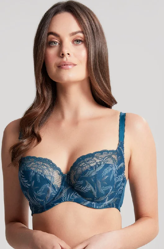 Women's bras with adjustable back closuresJasmine UW Bra (Teal Botanical)