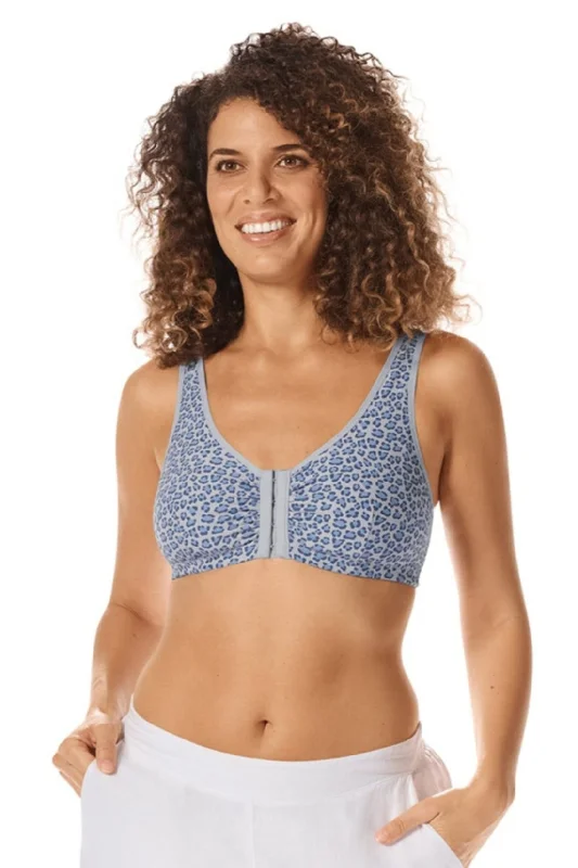 Women's balconette bras with lace trimAmoena Frances Wire Free Mastectomy Bra - Blue Leo