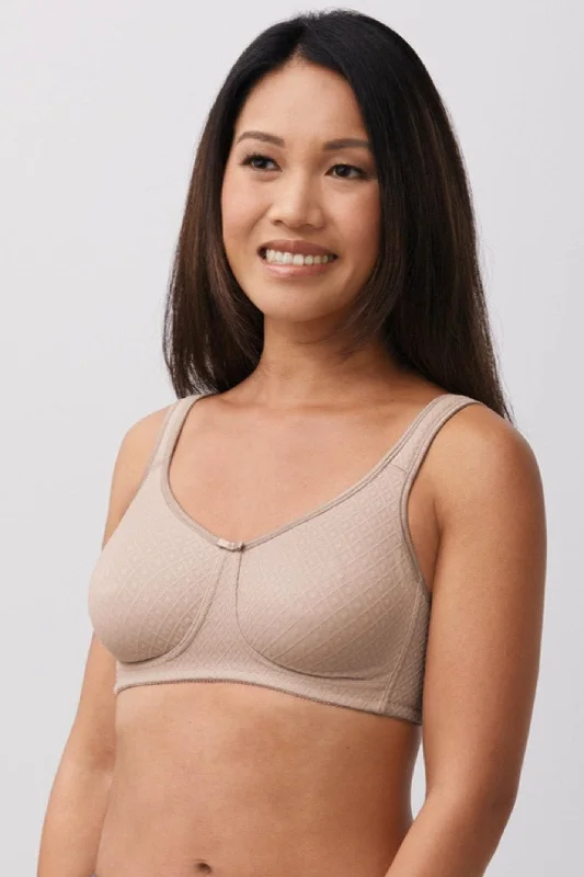 Women's bras made of soft cotton fabricAmoena Mira Wire Free Mastectomy Bra - Light Taupe