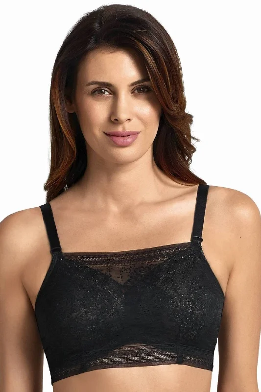 Women's bras with a silk blend for luxuryAnita Fleur Lace Bandeau Top: Black