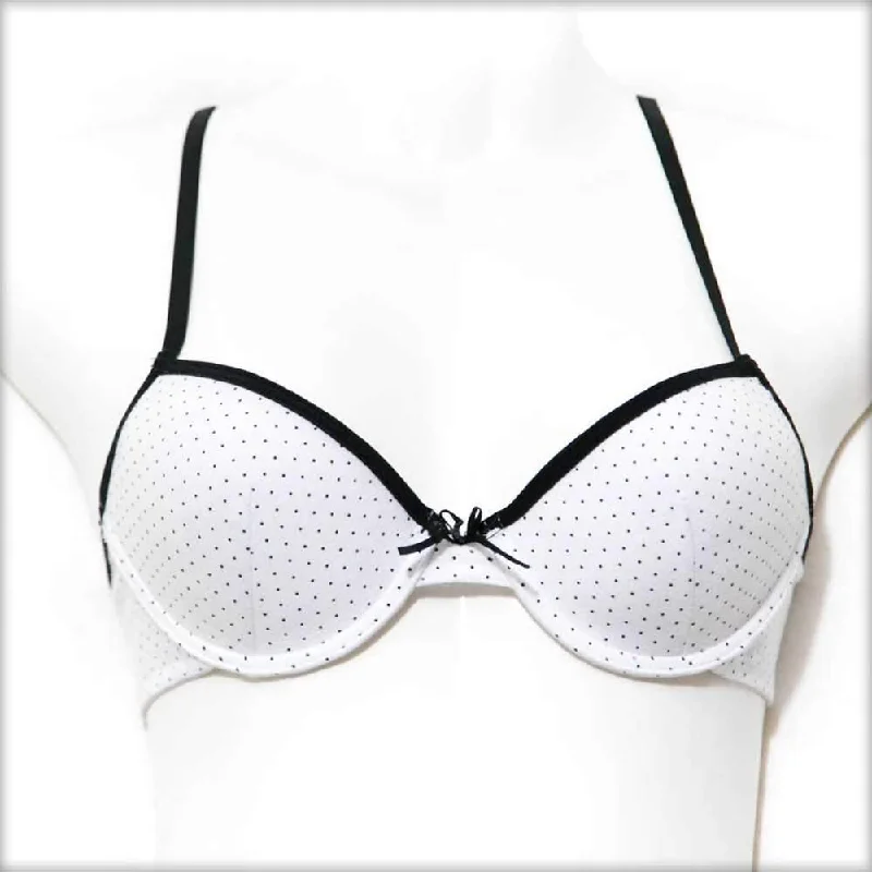 Women's bras with a cooling fabricBlack & White Polka Dotted Bra