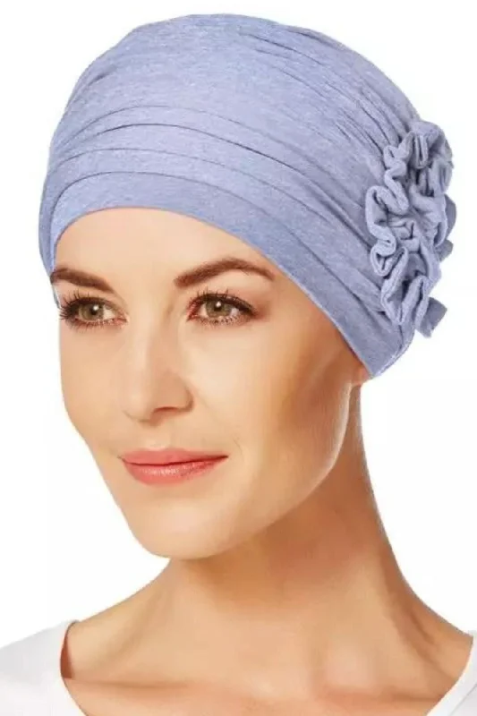 Women's full - cup bras for maximum coverageChristine Lotus Turban - Light Blue Melange