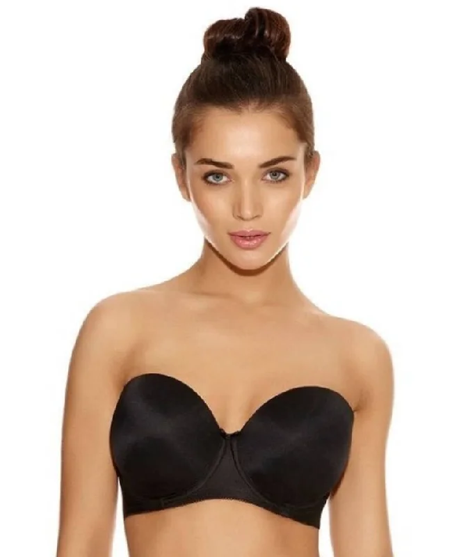 Women's geometric - patterned brasFreya Deco Underwired Moulded Strapless Bra - Black