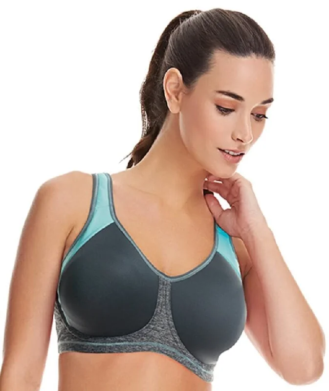 Women's geometric - patterned brasFreya Active Sonic Underwired Moulded Spacer Sports Bra - Carbon