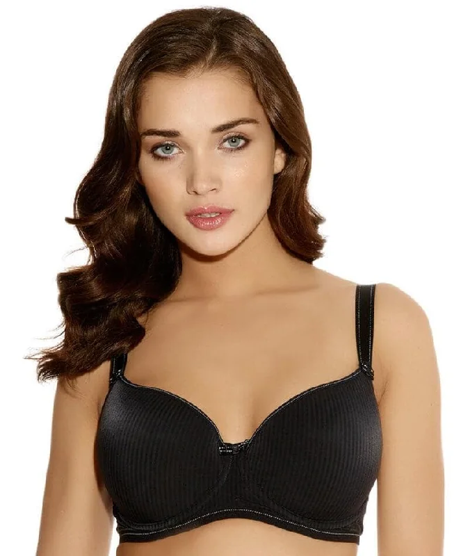 Women's bras with a seamless constructionFreya Idol Underwired Moulded Balcony Bra - Black