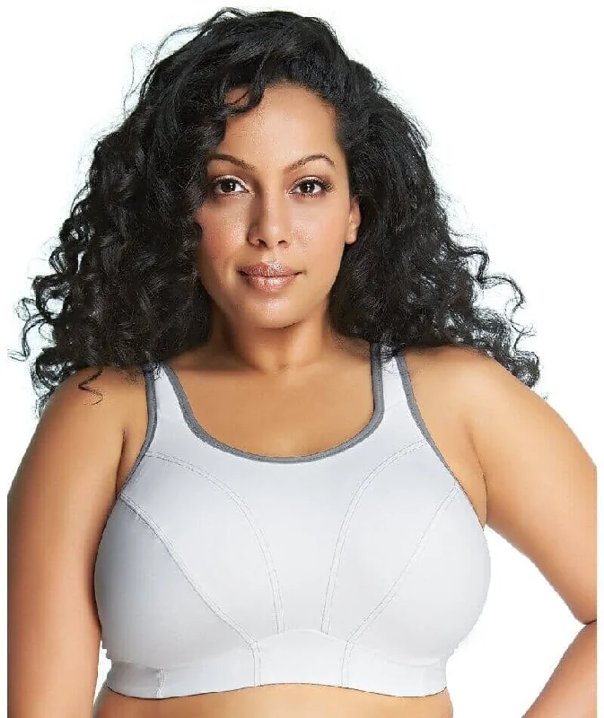 Women's bras with a contoured cup designGoddess Sport Soft Cup Sports Bra - White