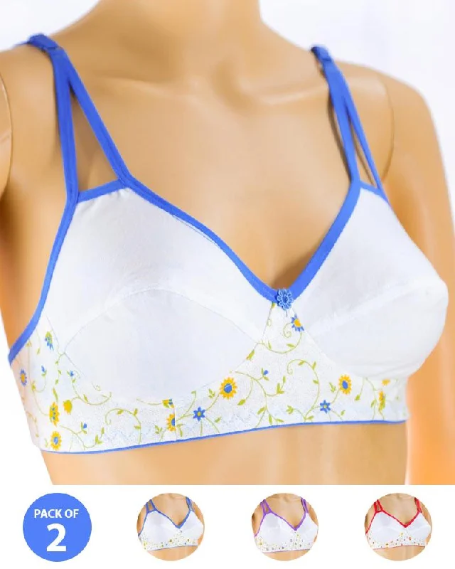 Women's bras with a cooling fabricPack of 2 Madam Bra - i18 - Non Padded Bra - Non Wired Bra