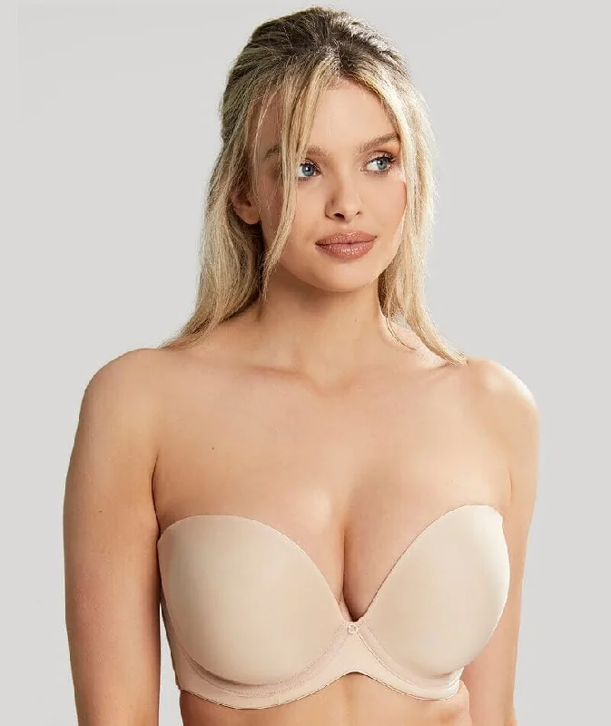 Women's bras using a bamboo fiber liningPanache Faith Moulded Strapless Bra - Latte