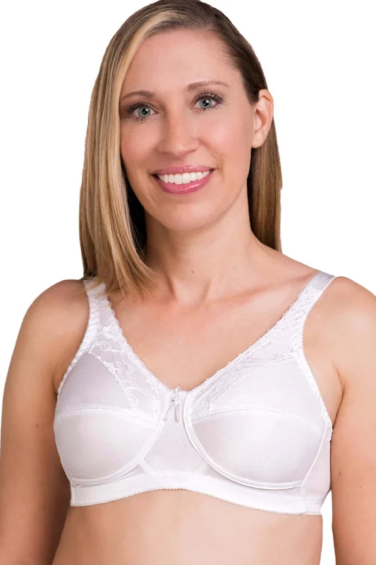 Women's floral - patterned brasTrulife Barbara Wire Free Mastectomy Bra - White