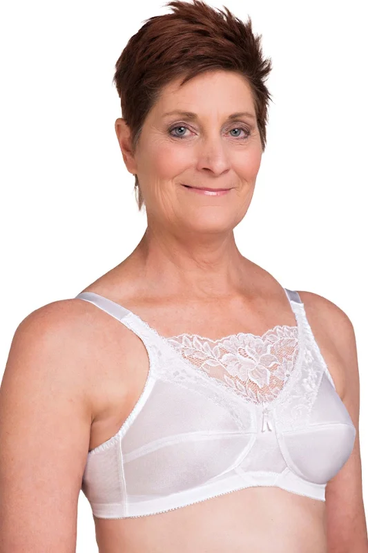 Women's bralettes with a soft, seamless styleTrulife Jessica Mastectomy Camisole bra - White