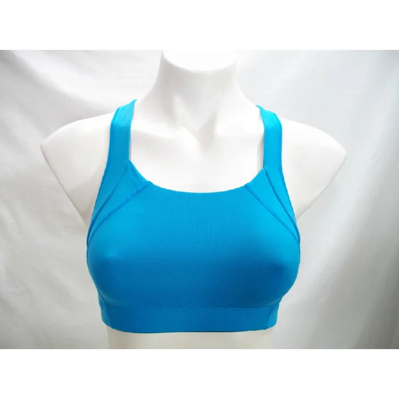 hand - made women sport bra for unique craftsmanshipBrooks Moving Comfort 300401 Chill Out C/D Compression Wire Free Sports Bra 32CD-34C Blue