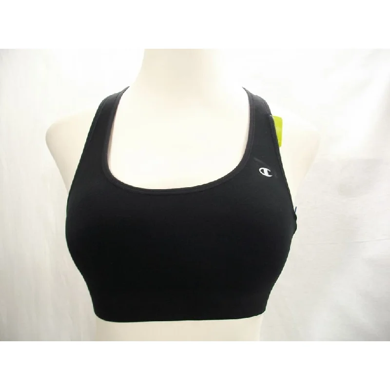 luxury brand women sport bra for high - end qualityChampion B9504 Absolute Racerback Sports Bra SmoothTec Band LARGE Black NWT