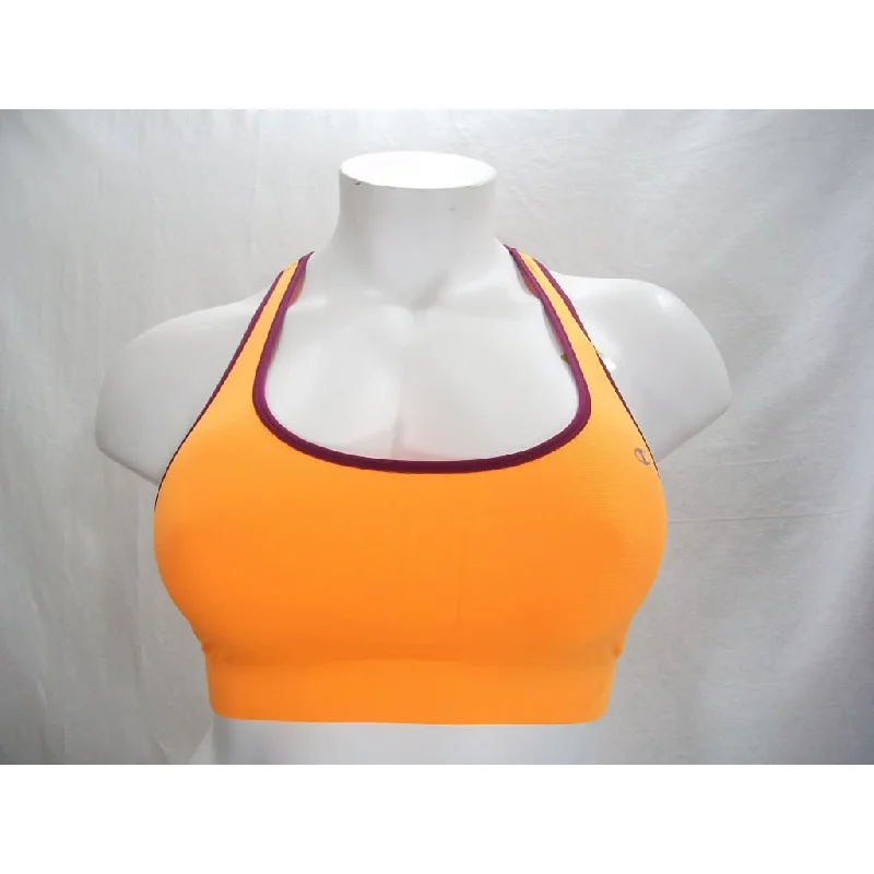 wireless women sport bra for comfortChampion B9504 Absolute Racerback Sports Bra with SmoothTec Band MEDIUM Orange NWT