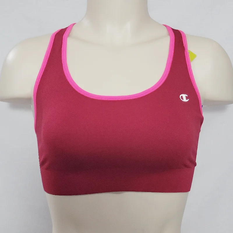 colorful women sport bra for a stylish lookChampion B9504 Absolute Racerback Sports Bra with SmoothTec Band LARGE Armature Red NWT