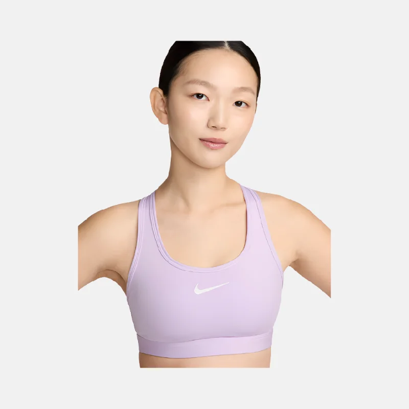 anti - odor women sport bra for freshnessNike Swoosh Medium-Support Women's Padded Sports Bra - Violet Mist/White