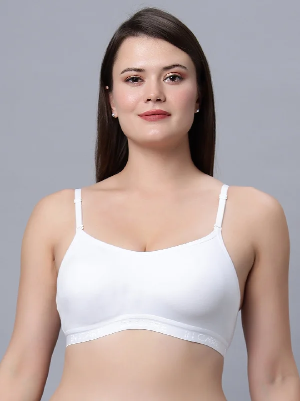 maternity women sport bra for expectant mothersNon-Padded Full Coverage Sports Bra White Color (Pack of 1)