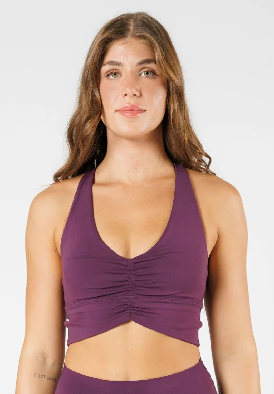 quick drying women sport bra for convenienceReluna Ruched Bra Wildberry